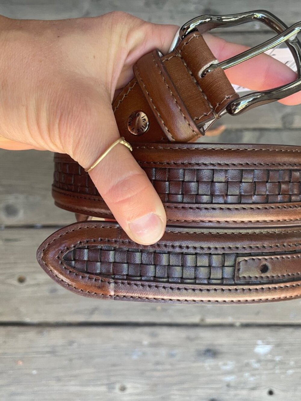 Paul Fredrick Everett Belt - Mahogany NWT